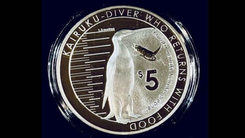 2014 New Zealand Kairuku Penguin Proof Silver Coin