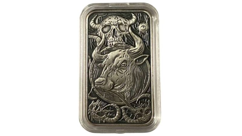 Horror Zodiacs – Taurus 1 Oz Antique Finish Bar