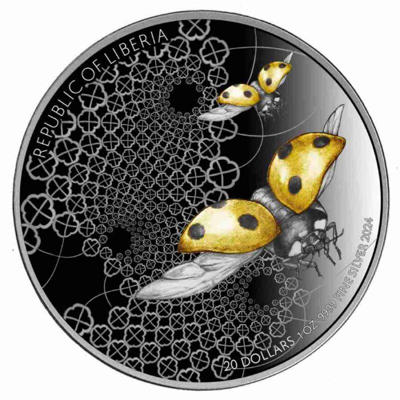 Ladybug 1 Oz UHR Dark gilded silver Coin - Image 3