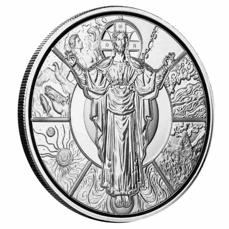 Jesus the Creator 1 Oz Silver Proof Like Coin - Image 3