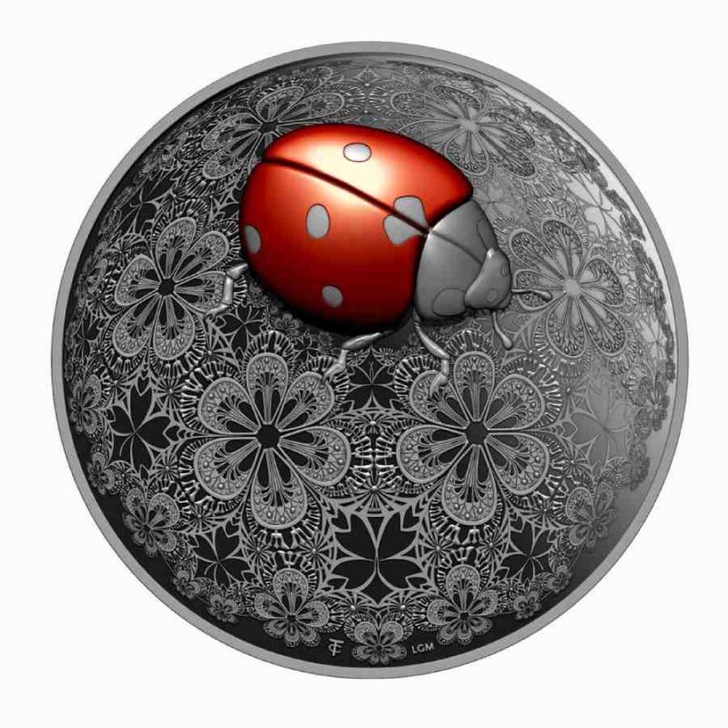 Ladybug 2 Oz UHR Colorized Silver Proof Coin - Image 3