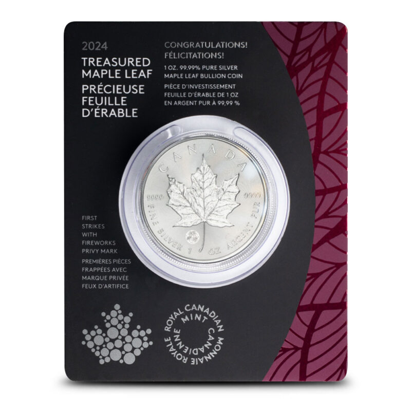 Maple Leaf Congratulations Privy 1 oz Silver Coin 