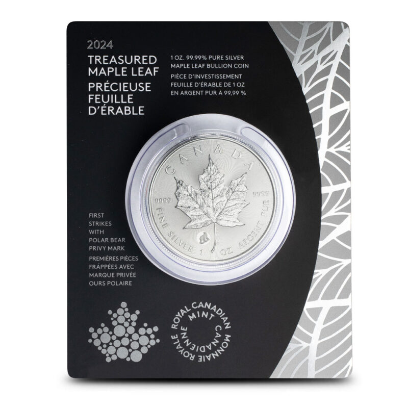 Maple Leaf Polar Bear Privy 1 oz Silver Coin in Card