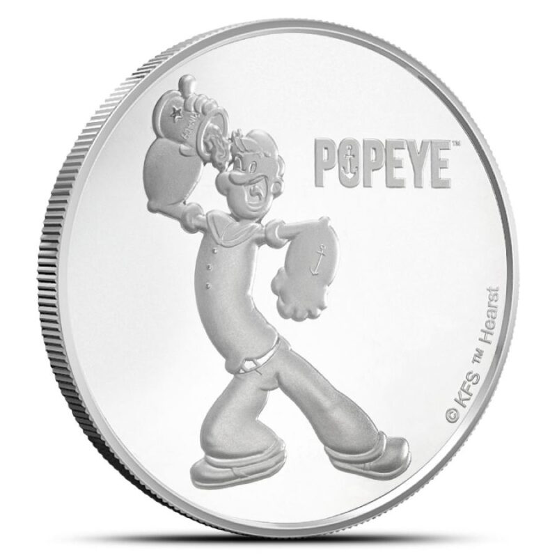 Popeye the Sailor Man 1 Oz Prooflike Silver Coin