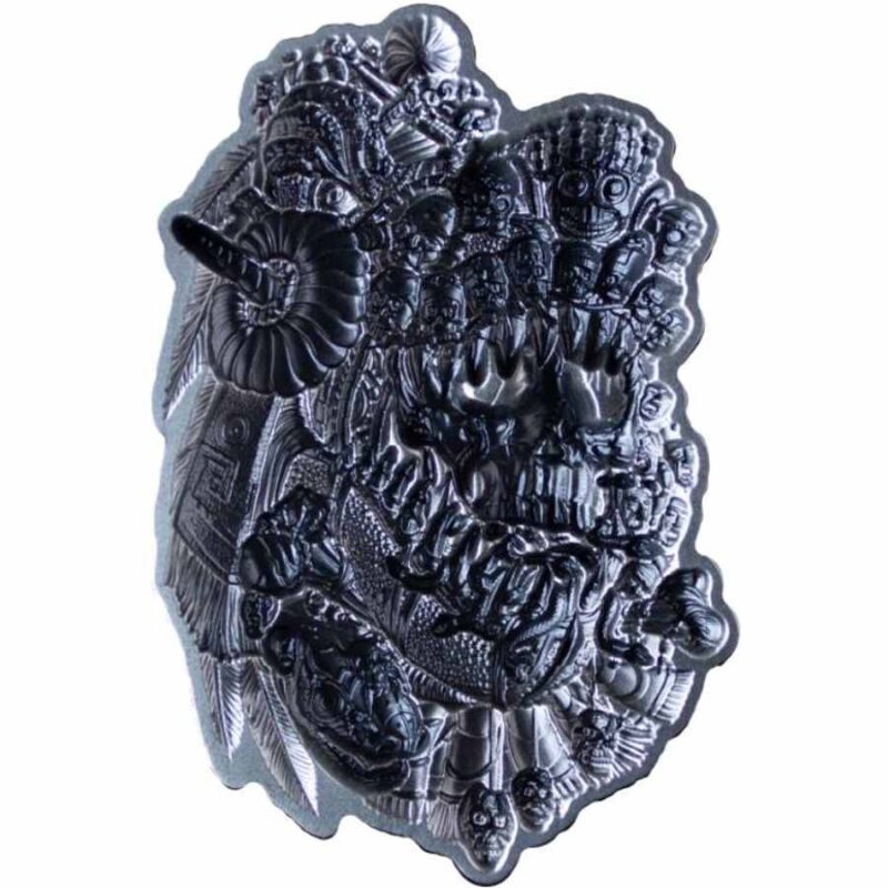 Aztec God Of Death 2 Oz Silver Stacker - Image 6