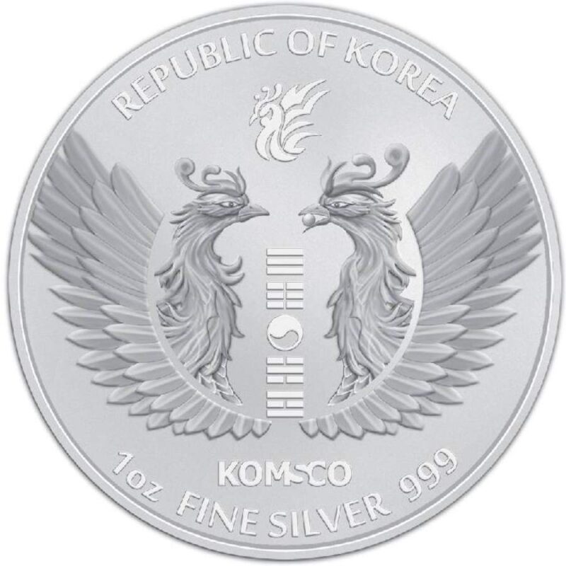 Korean Phoenix BU 1 Oz Silver Coin - Image 2