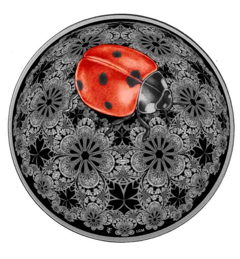 Ladybug 2 Oz UHR Colorized Silver Proof Coin