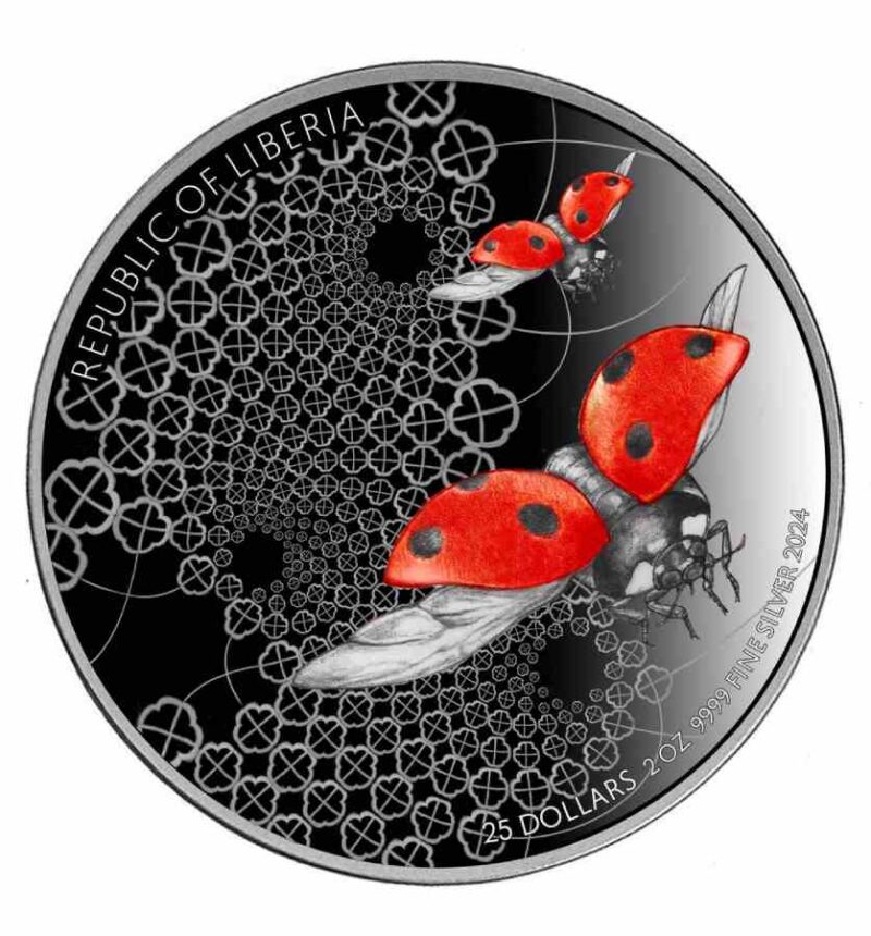 Ladybug 2 Oz UHR Colorized Silver Proof Coin - Image 4