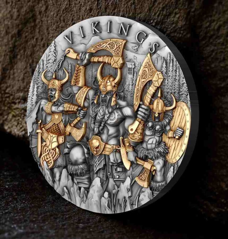 Vikings 2 Oz Ultra High Relief Silver Coin - Image 12