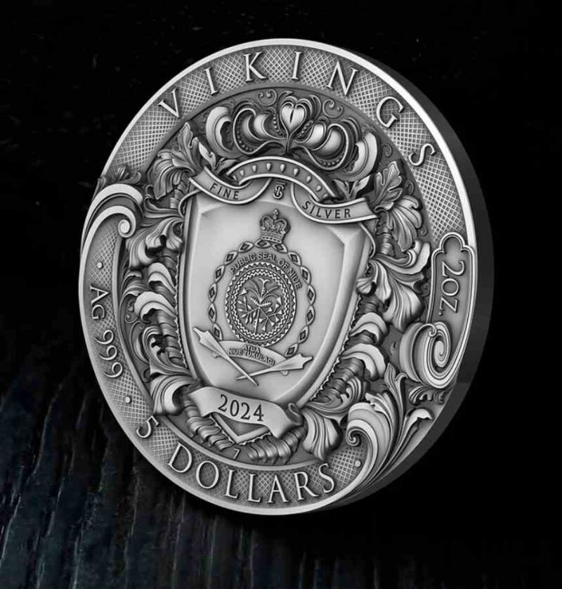 Vikings 2 Oz Ultra High Relief Silver Coin - Image 8