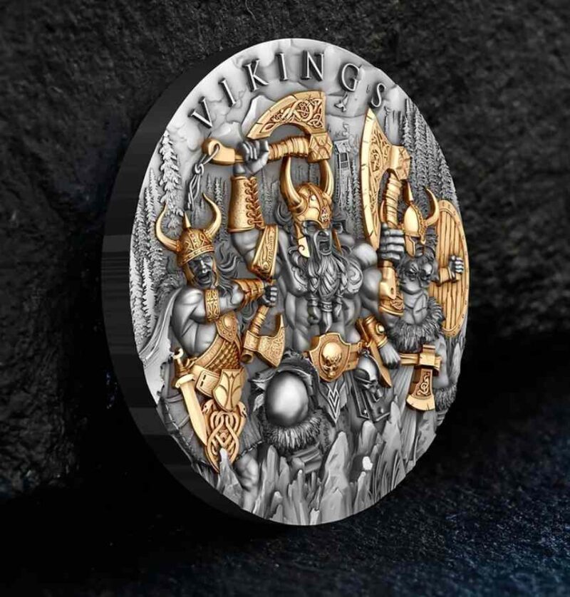 Vikings 2 Oz Ultra High Relief Silver Coin - Image 4