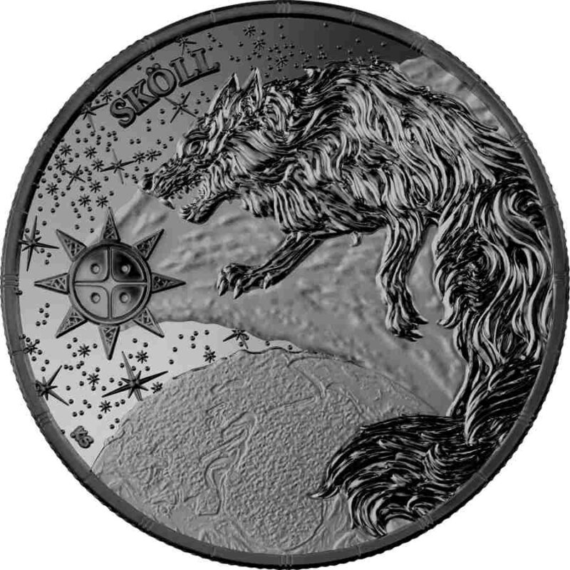 2024 Ragnarök: Sköll 1 oz Black Silver BU