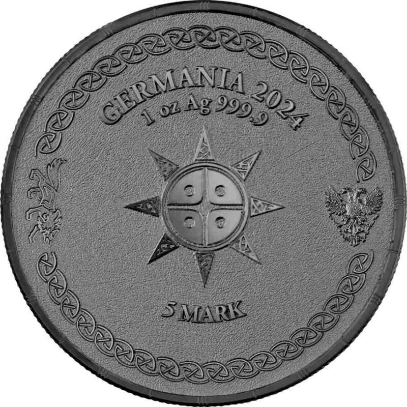 2024 Ragnarök: Sköll 1 oz Black Silver BU - Image 2